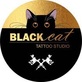 Логотип Студия перманентного макияжа и художественной татуировки BlackCat (Чёрная кошка) - фото лого