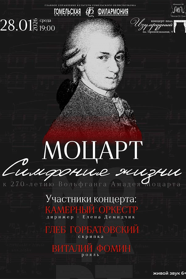 Концерт «‎Моцарт. Симфония жизни». Камерный оркестр и В.Фомин