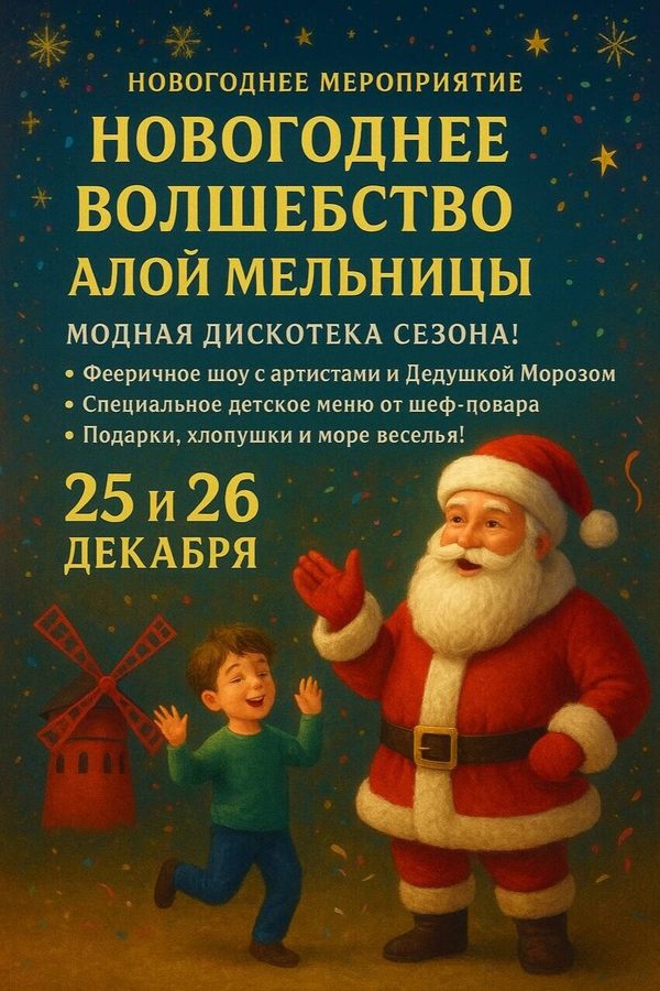 Новогоднее мероприятие «Волшебство алой мельницы»