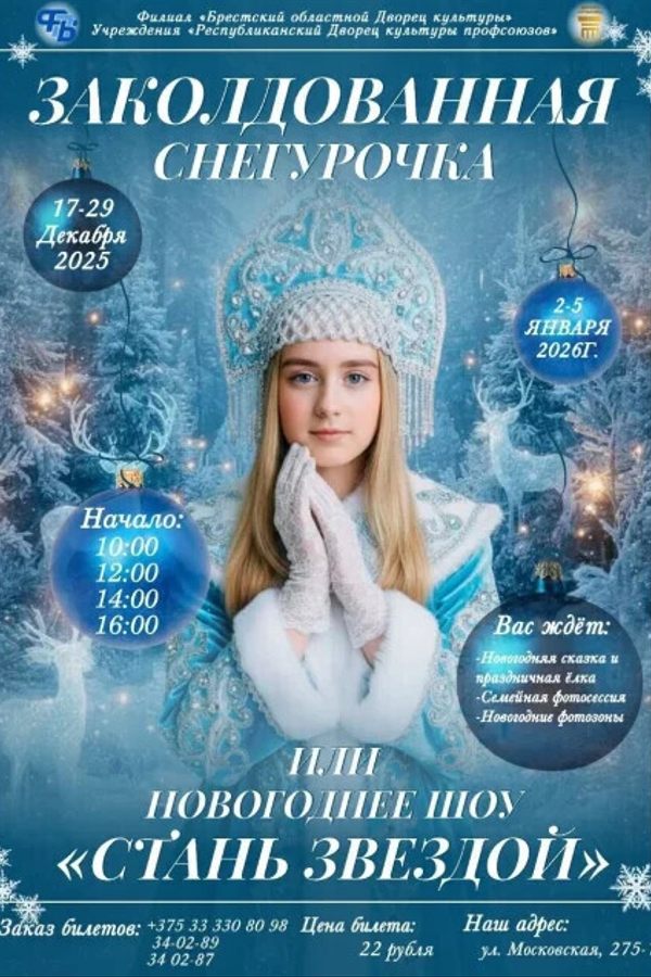 Представление «‎Заколдованная Снегурочка» или новогоднее шоу «Стань звездой»