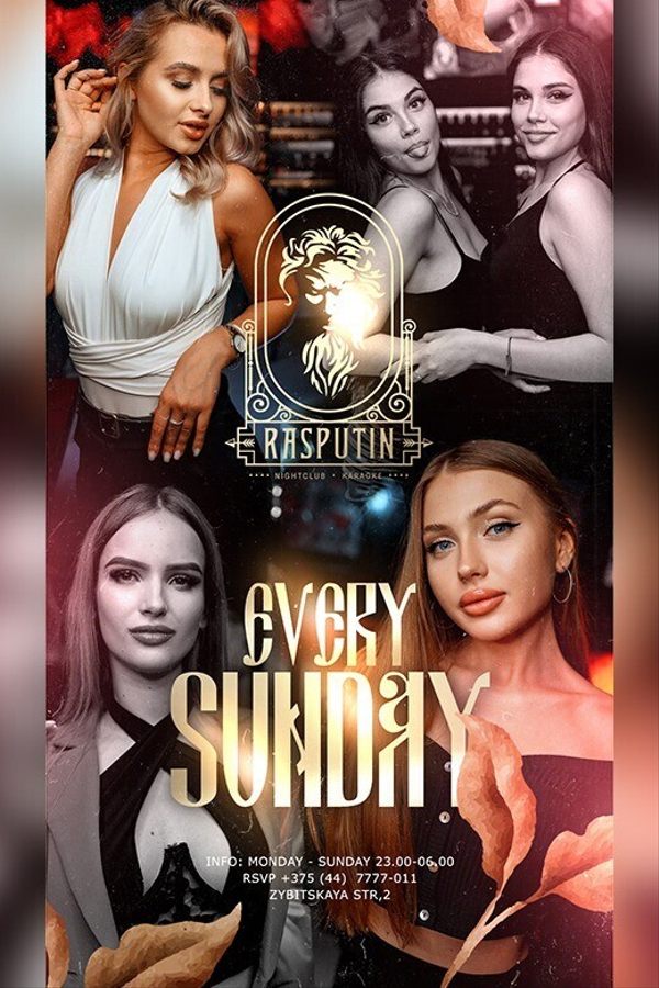 Every sunday at Rasputin nightclub & karaoke