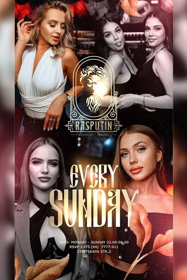 Every sunday at Rasputin nightclub & karaoke