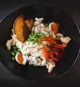 Olivier salad with duck, red caviar and crayfish (260 g)