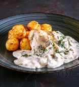 Филе куриное с ростис и грибным соусом (110/180/90 г)