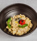 Potato Kluski with Smoked Bacon, White Mushrooms, Chanterelles, and Black Winter Truffles Oil (325 g)