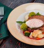 Beef tongue with steam vegetables (150/200/50 g)