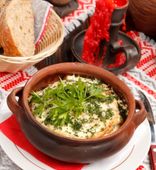 Draniki with Porcini Mushrooms in a Clay Pot (240/240/150/2 g)