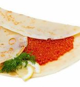 Imperial pancakes with caviar (260/20 g)