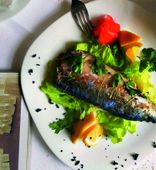 Скумбрия с овощами (за 100 г)