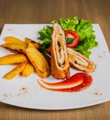 Belarusian Stuffed Pork with Potato Wedges (150/150/30/14 g)