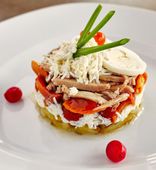 Salad with Tongue and Pickled Honey Mushrooms (270/2 g)