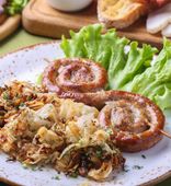 Sausages on skewer with stewed cabbage (350/15 g)