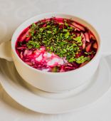Cold Borscht with Sour Cream (250/20/1 g)