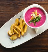 Kefir Holodnik Soup with Egg and Baked Potatoes (300/25/100 g)