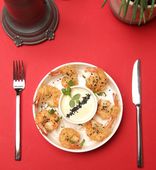 Shrimp Trip – Хрустящие креветки с кокосовым соусом (120/50/1 г)
