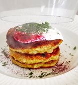 Smoked Tower of Belarusian Draniki. A side order at your discretion (300/... g)