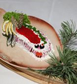 Dressed Herring "Po-Traktirski" with Сaviar of Flying Fish (393/5/0.5/10/10/4/1 g)