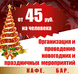 Организация новогодних и праздничных мероприятий всего от 45 руб.