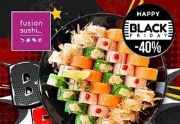 Акция «Черная пятница — скидка 40% на суши сет Камикадзе»