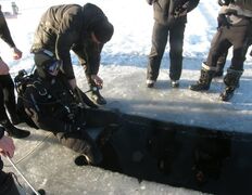 null Коттедж на озере Должа, Погружение дайверов на нашем озере - фото 6