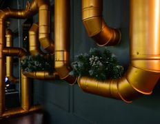 Ресторан-кальянная NEFT (Нефть), Новогодний интерьер 2022 - фото 11