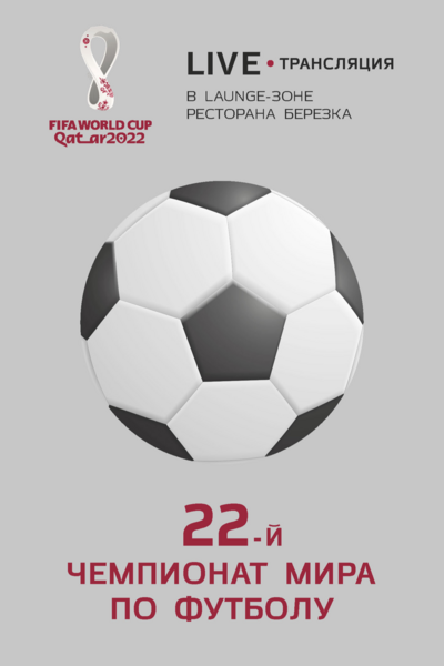 Трансляций Чемпионата мира по футболу 2022 в кафе «Березка»