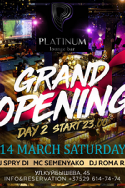 Grand Opening Platinum Lounge Bar. Day 2