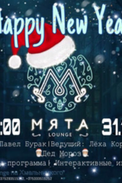 Новый год 2019 в кальянной «Мята Хмельницкого»
