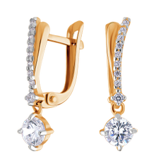 Jeweller Karat Серьги золотые с фианитами арт. 1128549