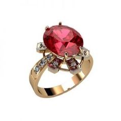 jstudio Золотое кольцо с различными вставками 10241