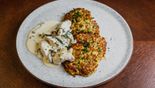 Draniki with Chicken and Mushroom