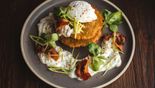 Draniki with Poached Egg and Bacon (350 g)
