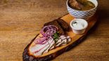 Smoked Cabbage Soup (Shchi) with Porcini Mushrooms, Pork Ribs, Bacon, and Black Bread (545 г)