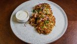 Draniki with Brisket and Onions