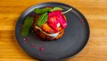 Potato pancakes with salmon and raspberries (350 g)