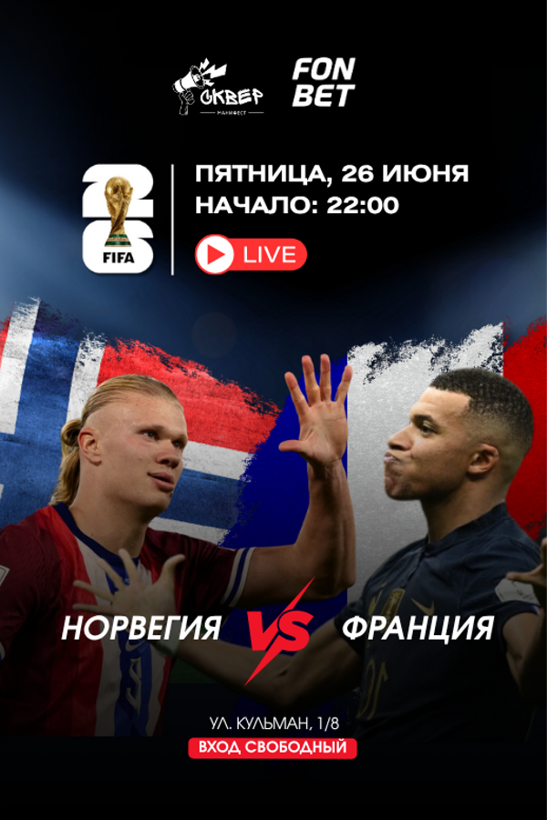 Чемпионат мира по футболу. Норвегия — Франция. Прямая трансляция