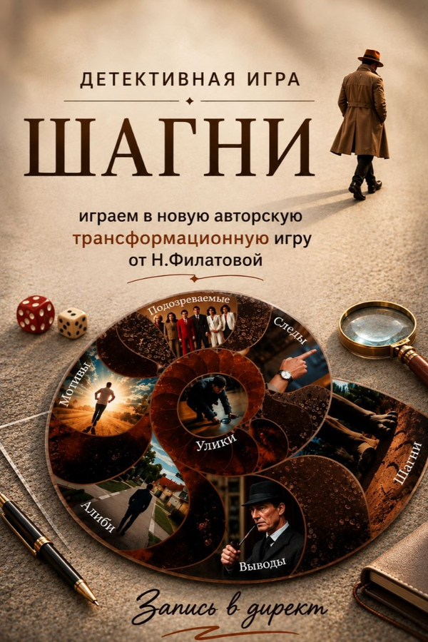 Детективная игра «Шагни». Трансформационная психологическая игра