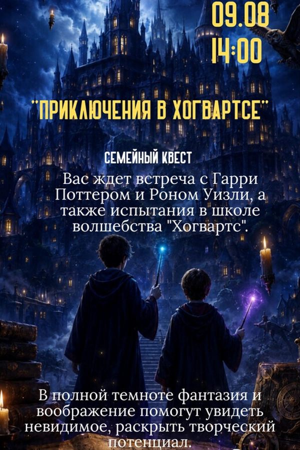 Семейный квест «Приключения в Хогвартсе»