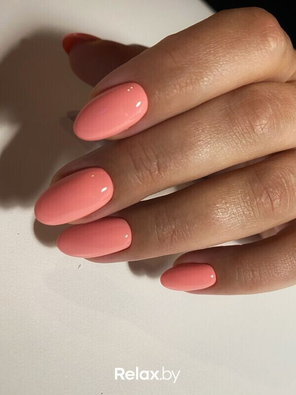 персиковый маникюр