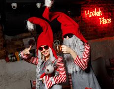 Бар-кальянная HookahPlace Lounge Bar Yakuba Kolasa (ХукаПлейс Лаунж Бар Якуба Коласа), Новогодний интерьер - фото 20